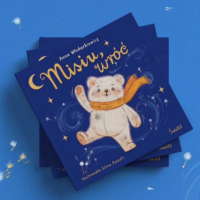 Misiu, wróć - wyjątkowa książeczka dla dzieci autorstwa Anny Włodarkiewicz. Ilustracje stworzyła Silvia Pizzati, laureatka konkursu Biedronka Piórko 2022. Wydawcą jest Wydawnictwo Świetlik. To idealny prezent dla każdego dziecka. Magiczna historia o misiu.